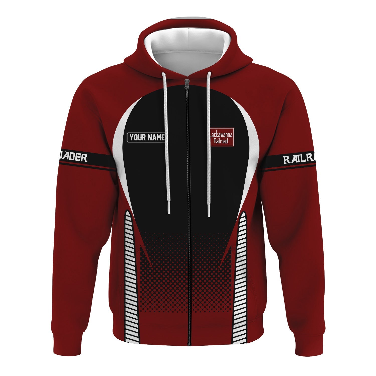 Railspirit Personalized Delaware, Lackawanna and Western Railroad Hoodie Stress Is Caused By Not Having Enough Trains DL&W  Zip Up Hoodie