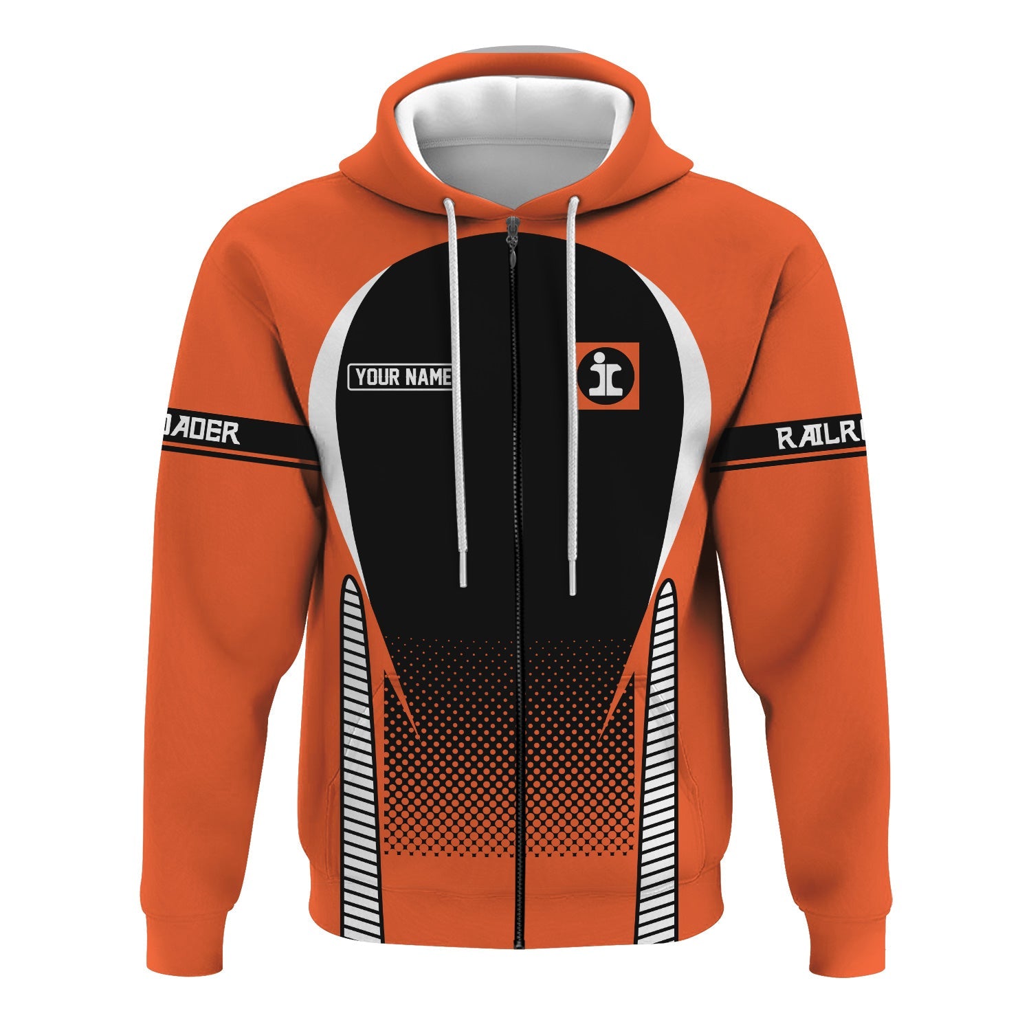 Railspirit Personalized Illinois Central Railroad Hoodie Stress Is Caused By Not Having Enough Trains  Zip Up Hoodie