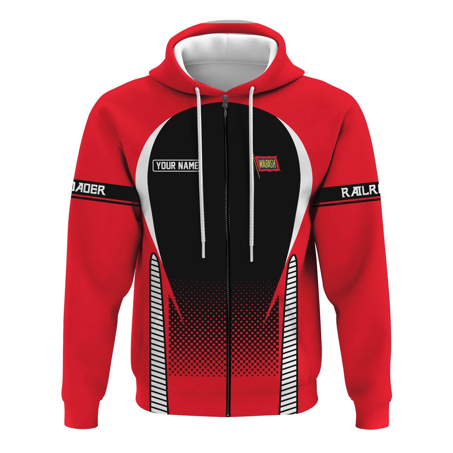 Railspirit Personalized Wabash Railroad Hoodie Stress Is Caused By Not Having Enough Trains  Zip Up Hoodie