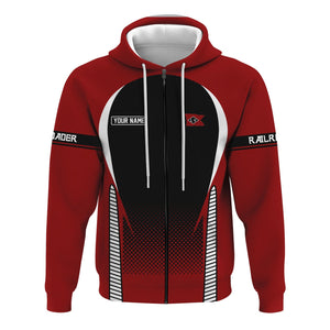 Railspirit Personalized Lehigh Valley Railroad Hoodie Stress Is Caused By Not Having Enough Trains  Zip Up Hoodie