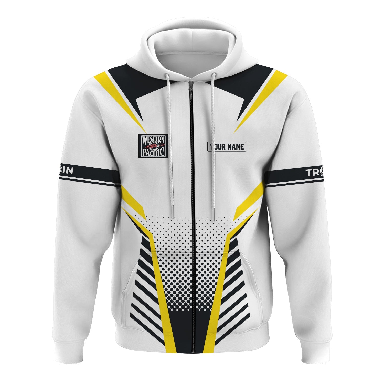 Railspirit Personalized Western Pacific Railroad Hoodie Unisex Train Zip Hoodie All Over Print