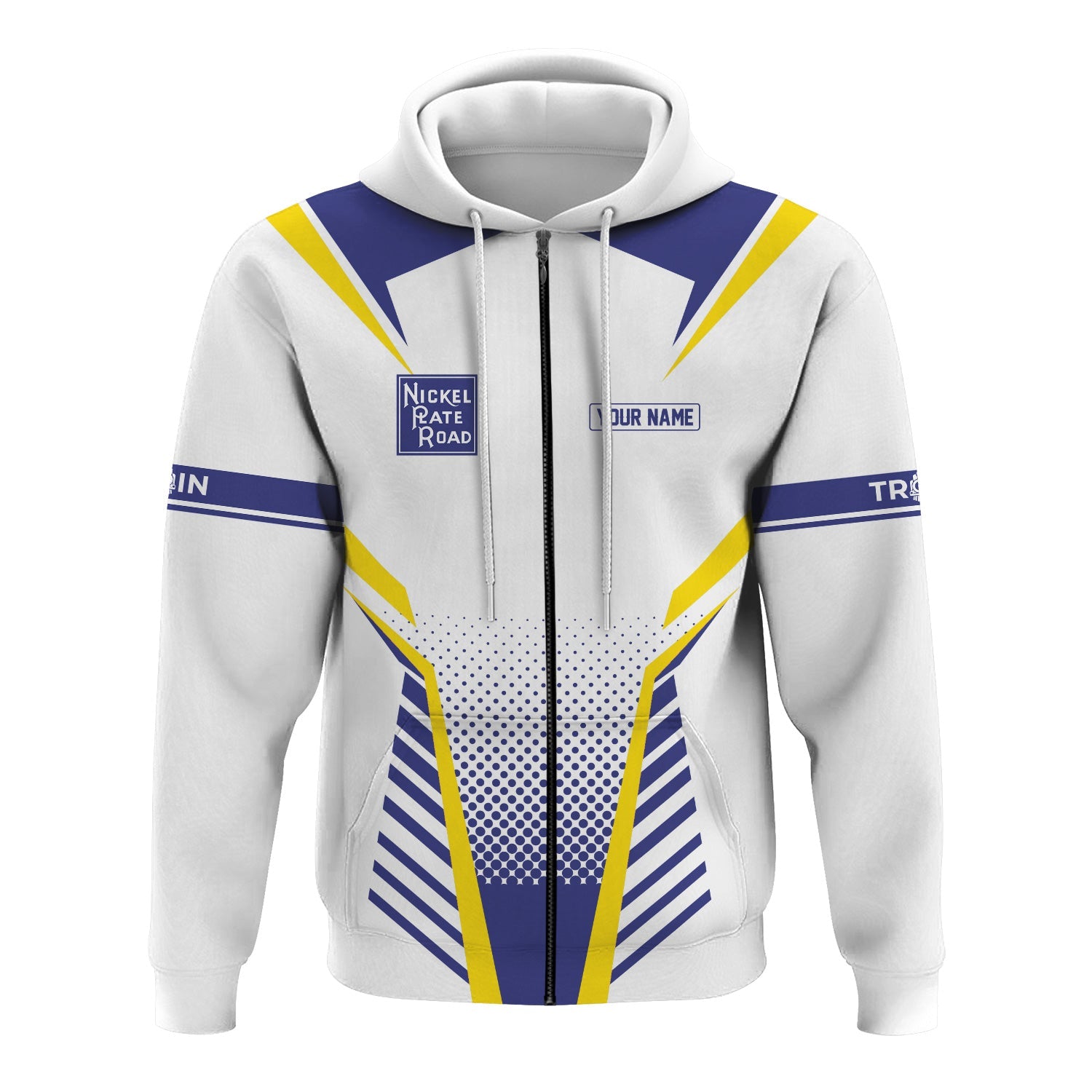 Railspirit Personalized New York, Chicago and St. Louis Railroad Hoodie Unisex Nickel Plate Road Train Zip Hoodie All Over Print