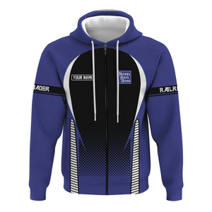 Railspirit Personalized New York, Chicago and St. Louis Railroad Hoodie Stress Is Caused By Not Having Enough Trains Nickel Plate Road  Zip Up Hoodie