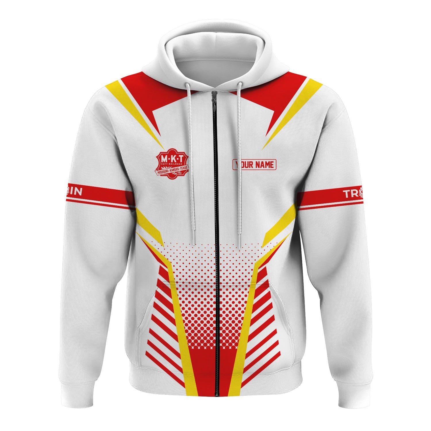 Railspirit Personalized Katy Railroad Hoodie Unisex Train Zip Hoodie All Over Print