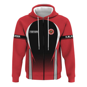 Railspirit Personalized Pacific Electric Railroad Hoodie Stress Is Caused By Not Having Enough Trains  Zip Up Hoodie