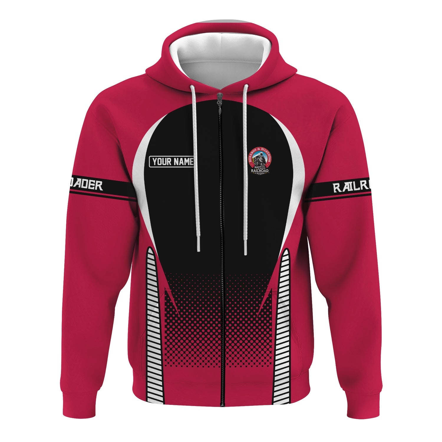 Railspirit Personalized Durango And Silverton Narrow Gauge Railroad Hoodie Stress Is Caused By Not Having Enough Trains  Zip Up Hoodie