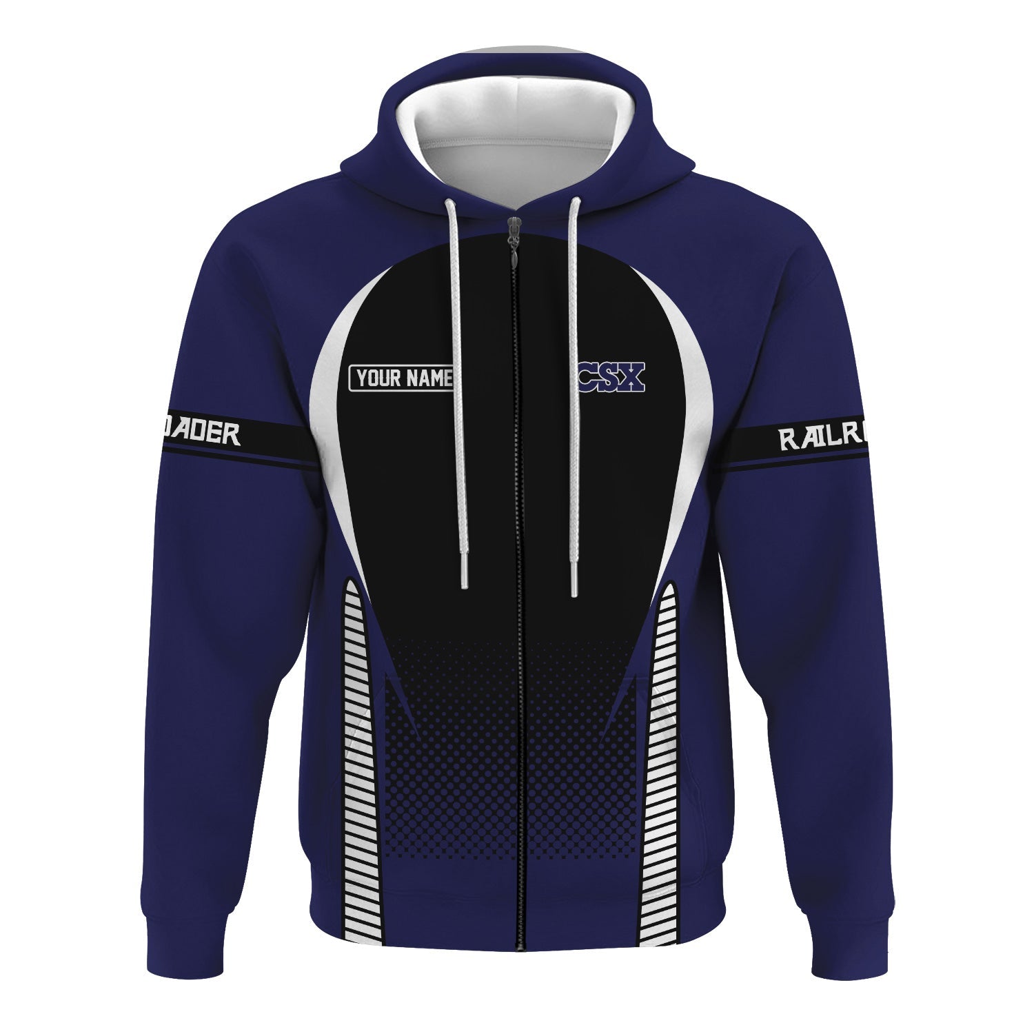 Railspirit Personalized CSX Transportation Railroad Hoodie Stress Is Caused By Not Having Enough Trains  Zip Up Hoodie