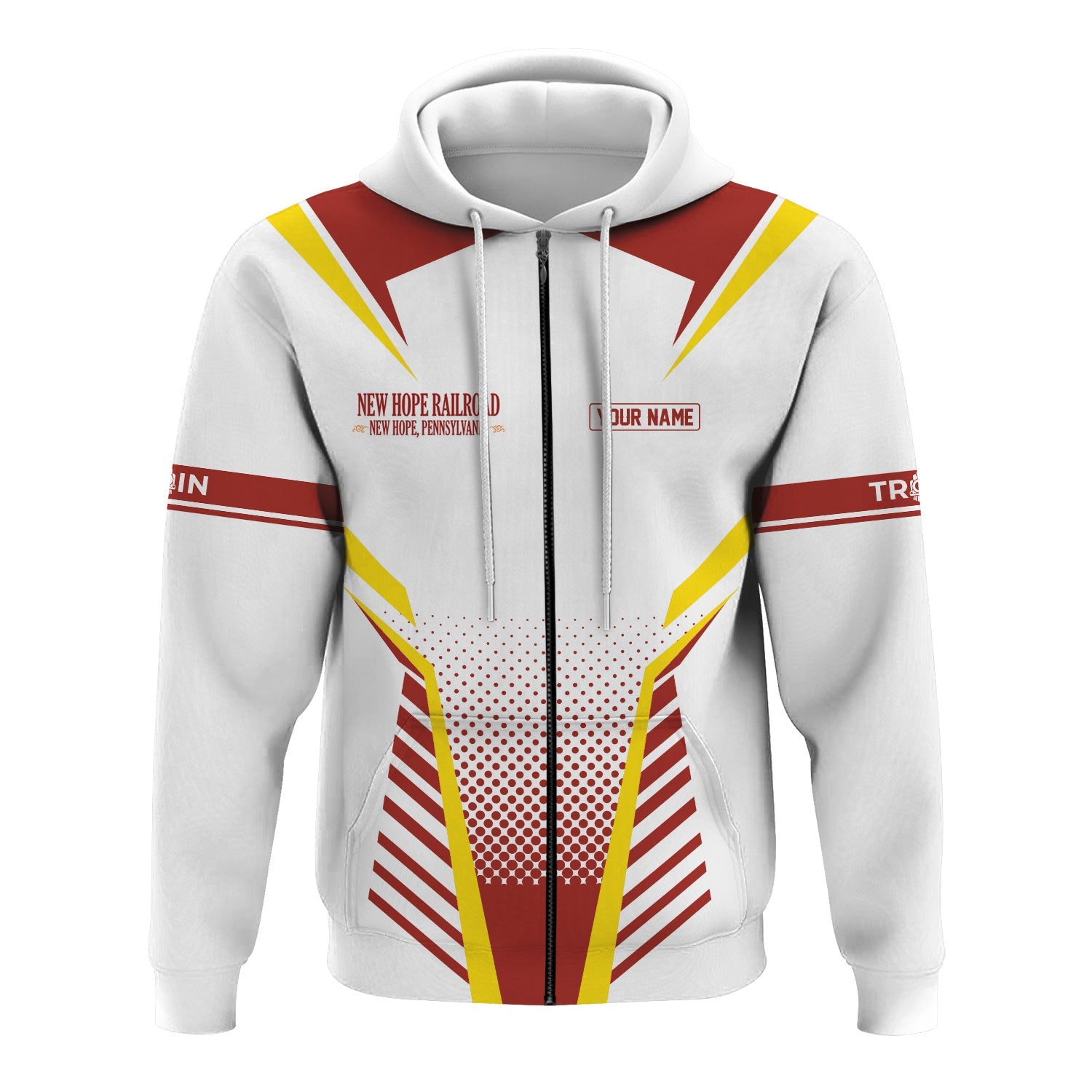 Railspirit Personalized New Hope Railroad Hoodie Unisex Train Zip Hoodie All Over Print