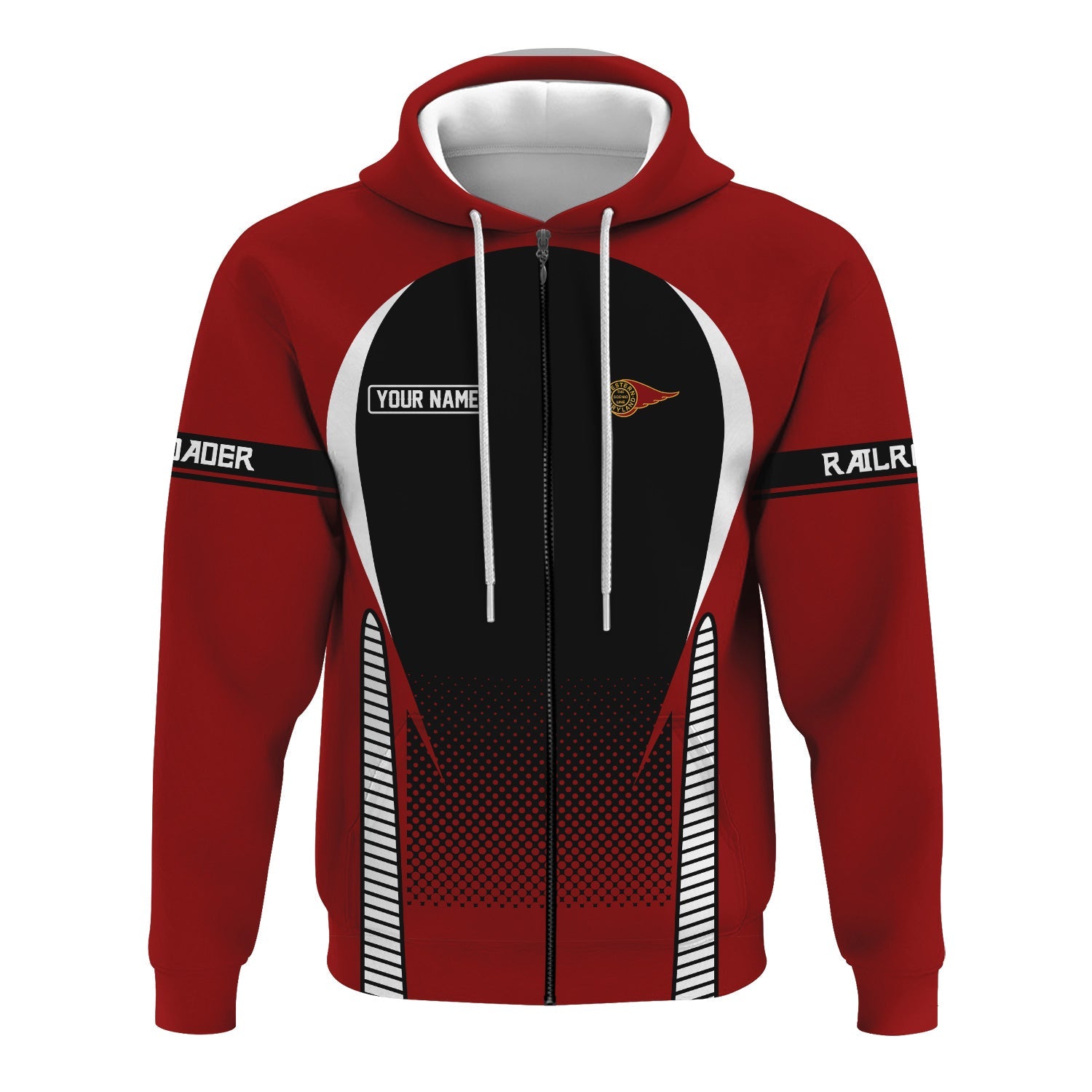 Railspirit Personalized Western Maryland Railway Hoodie Stress Is Caused By Not Having Enough Trains  Zip Up Hoodie