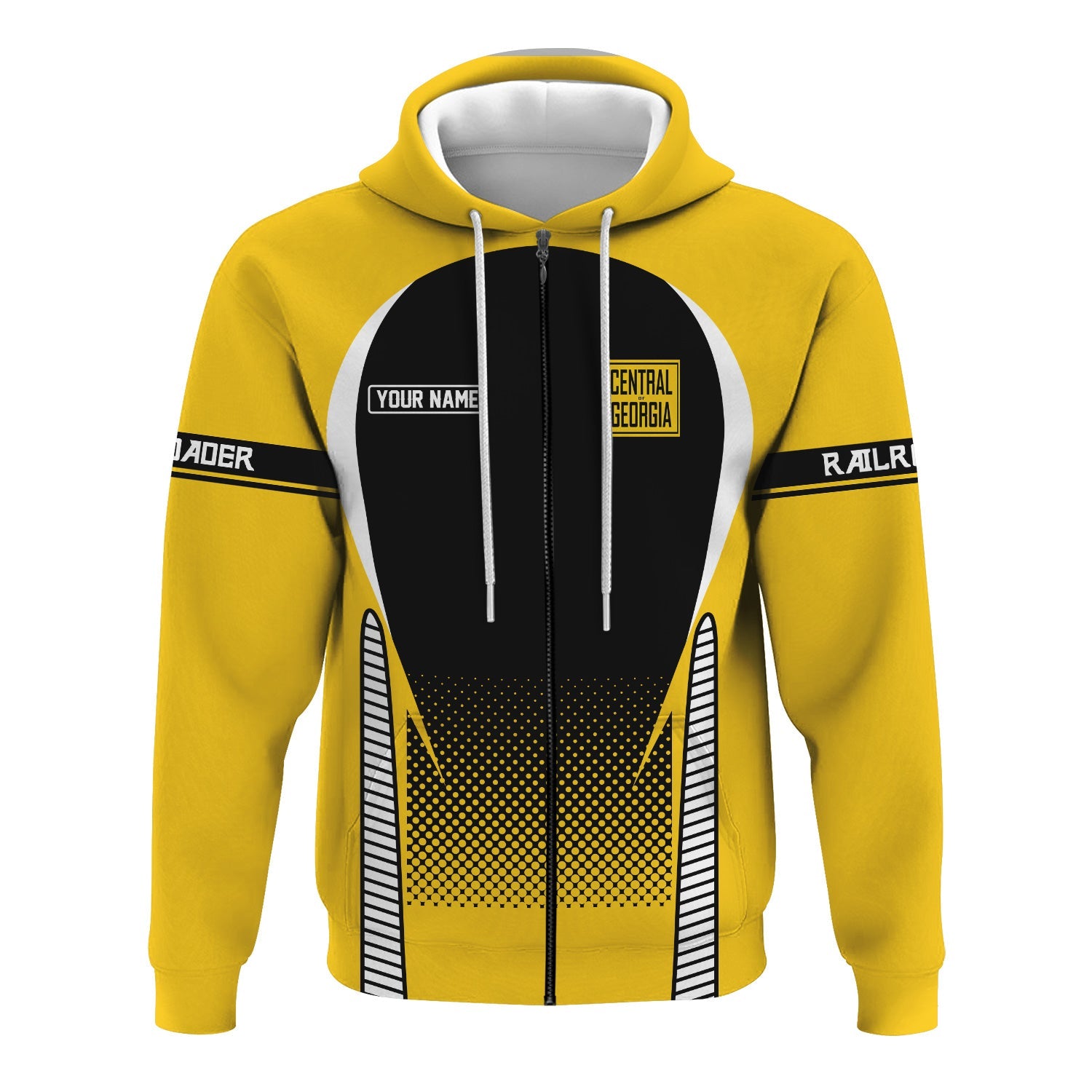 Railspirit Personalized Central of Georgia Railway Hoodie Stress Is Caused By Not Having Enough Trains  Zip Up Hoodie