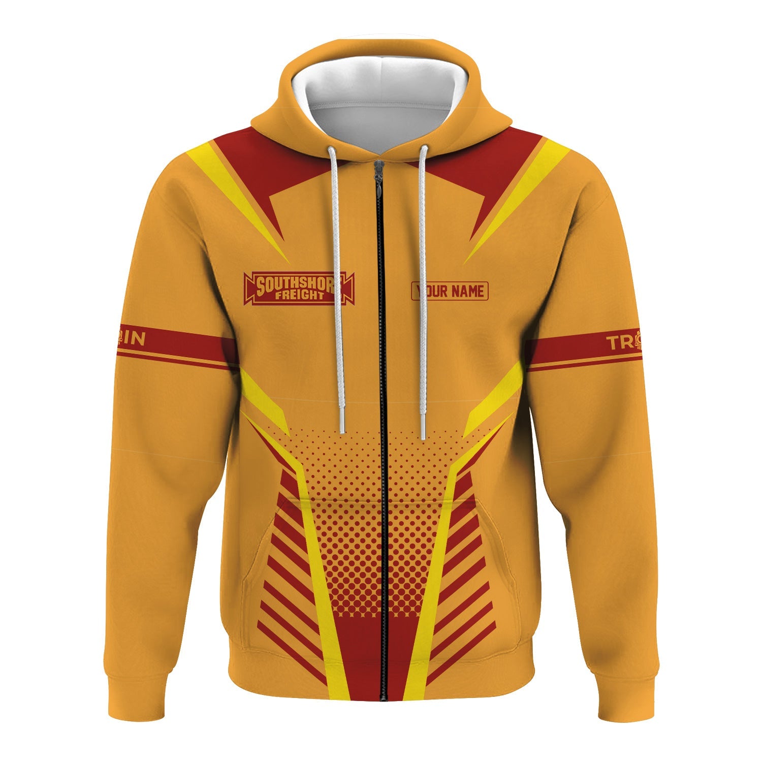 Railspirit Personalized Chicago South Shore and South Bend Railroad Hoodie Unisex Train Zip Hoodie All Over Print