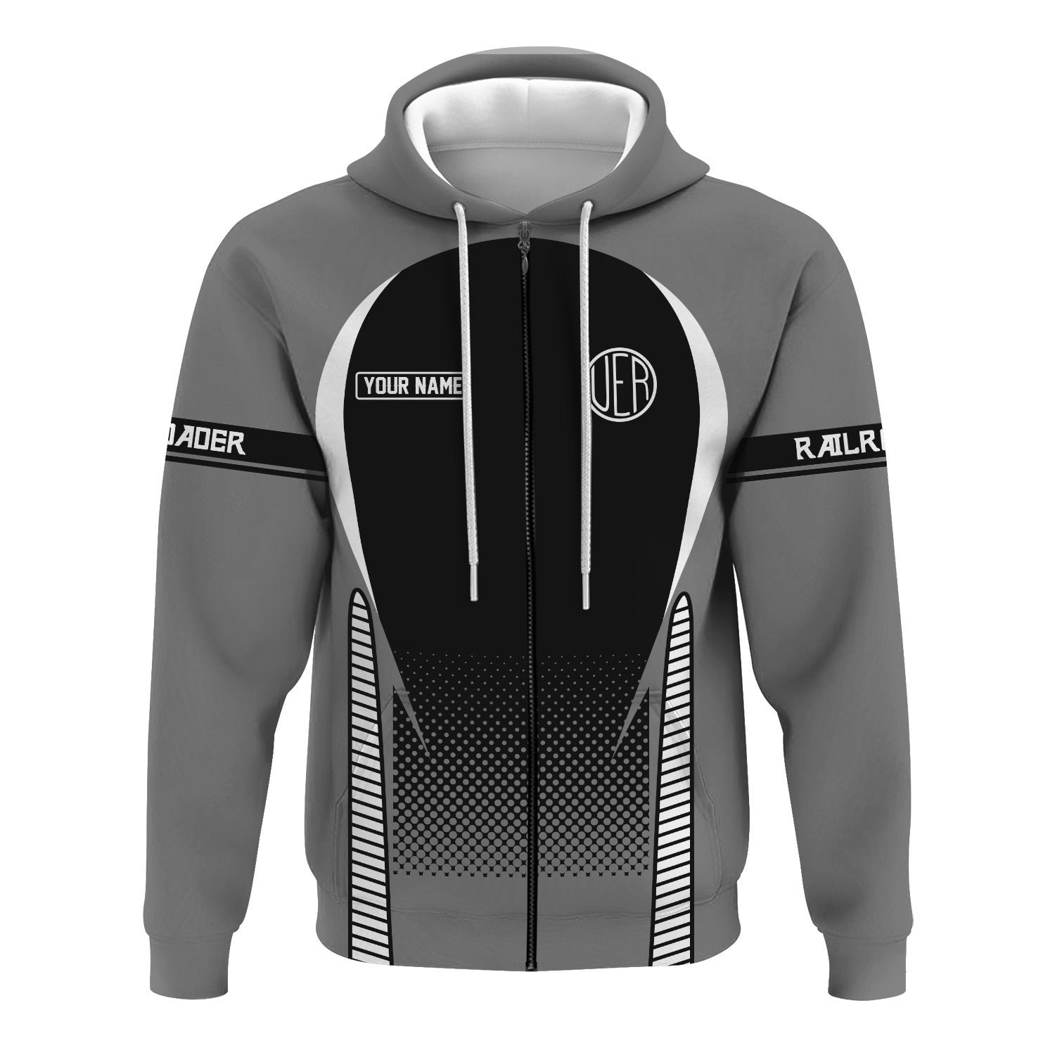 Railspirit Personalized Union Electric Railway Hoodie Stress Is Caused By Not Having Enough Trains  Zip Up Hoodie