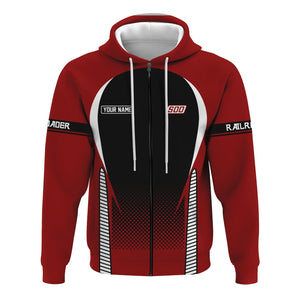 Railspirit Personalized Soo Line Railroad Hoodie Stress Is Caused By Not Having Enough Trains  Zip Up Hoodie