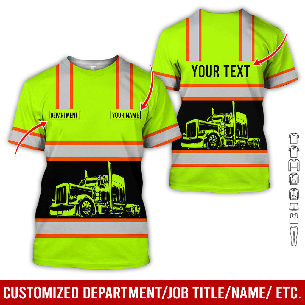 Custom Name Semi Truck Uniform Clothes, Personalized Trucking Gear