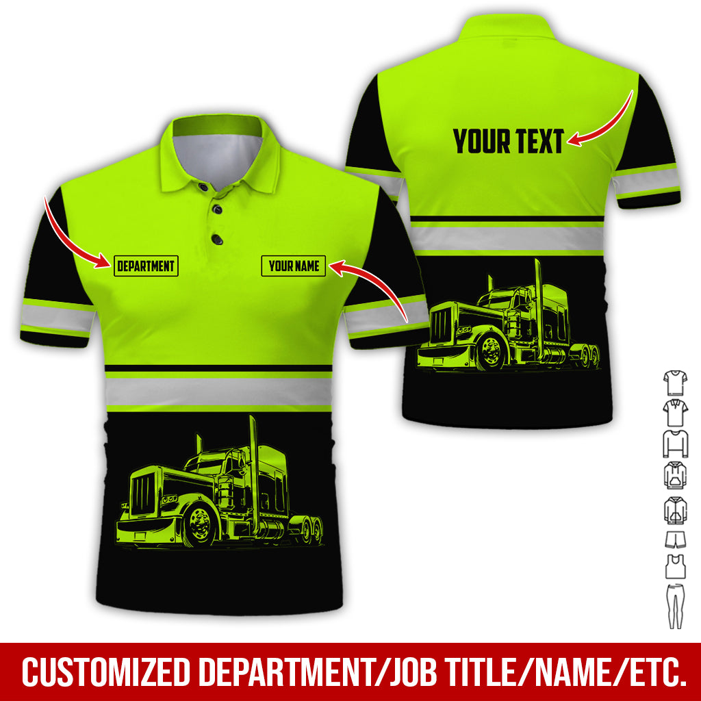 Customized Name Love Semi Truck Shirt, Personalized Workwear Gift For Driver