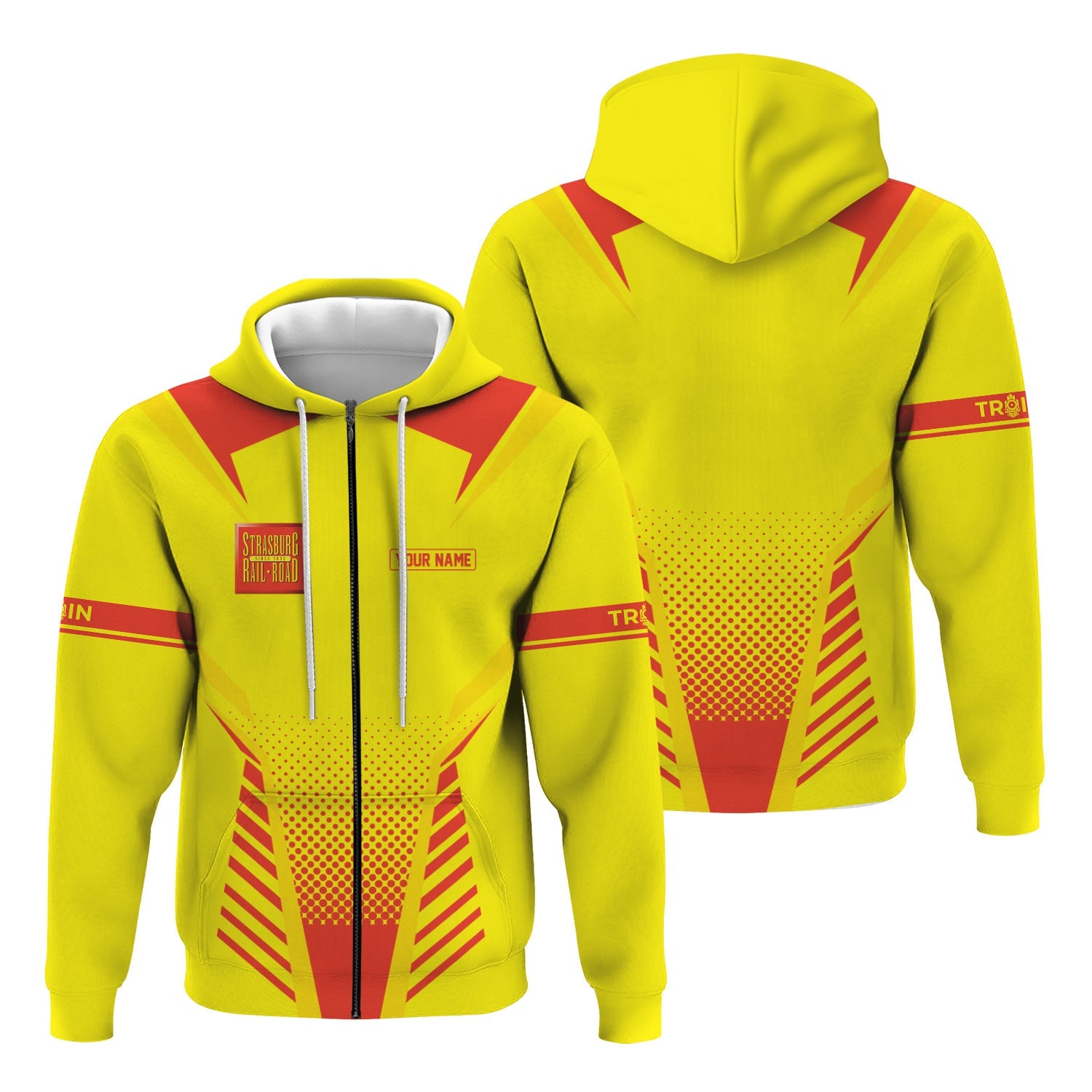 Railspirit Personalized Strasburg Railroad Hoodie Unisex Train Zip Hoodie All Over Print