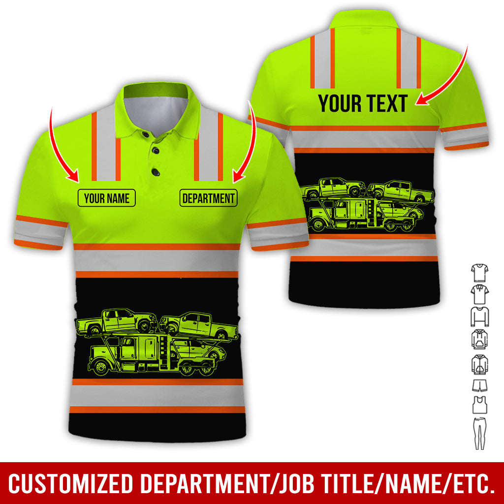 Customized Name Car Hauler Truck Clothes, Personalized Driver Gear