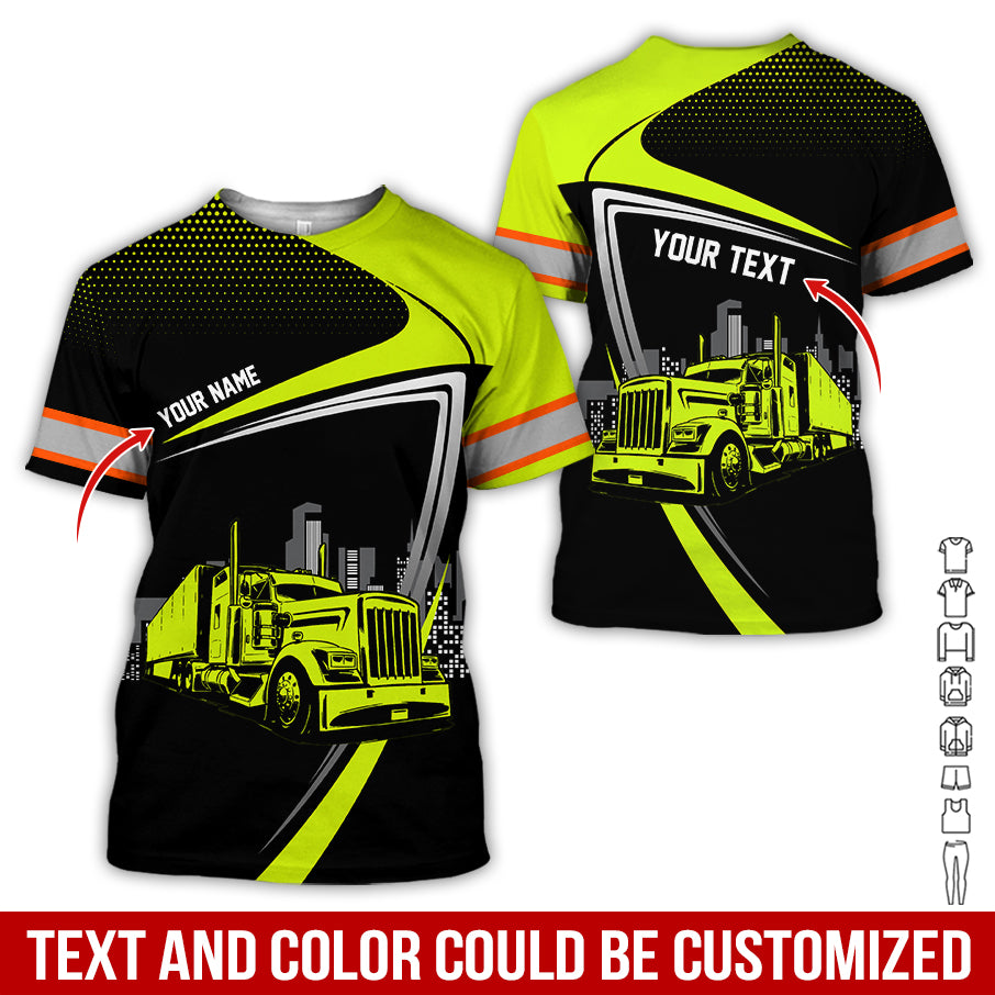 Custom Name Semi Truck Uniform Clothes, Personalized Truck Driver Apparel