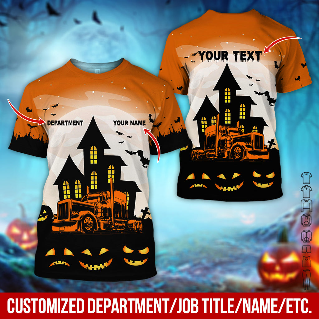 Personalized Name Trucker Halloween 3D Printed Clothes, Custom Driver Gear