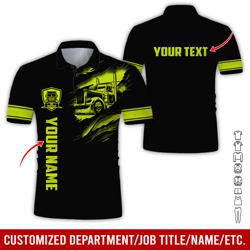 Custom Name Semi Truck Uniform, Personalized Driver Apparel for Long Haul