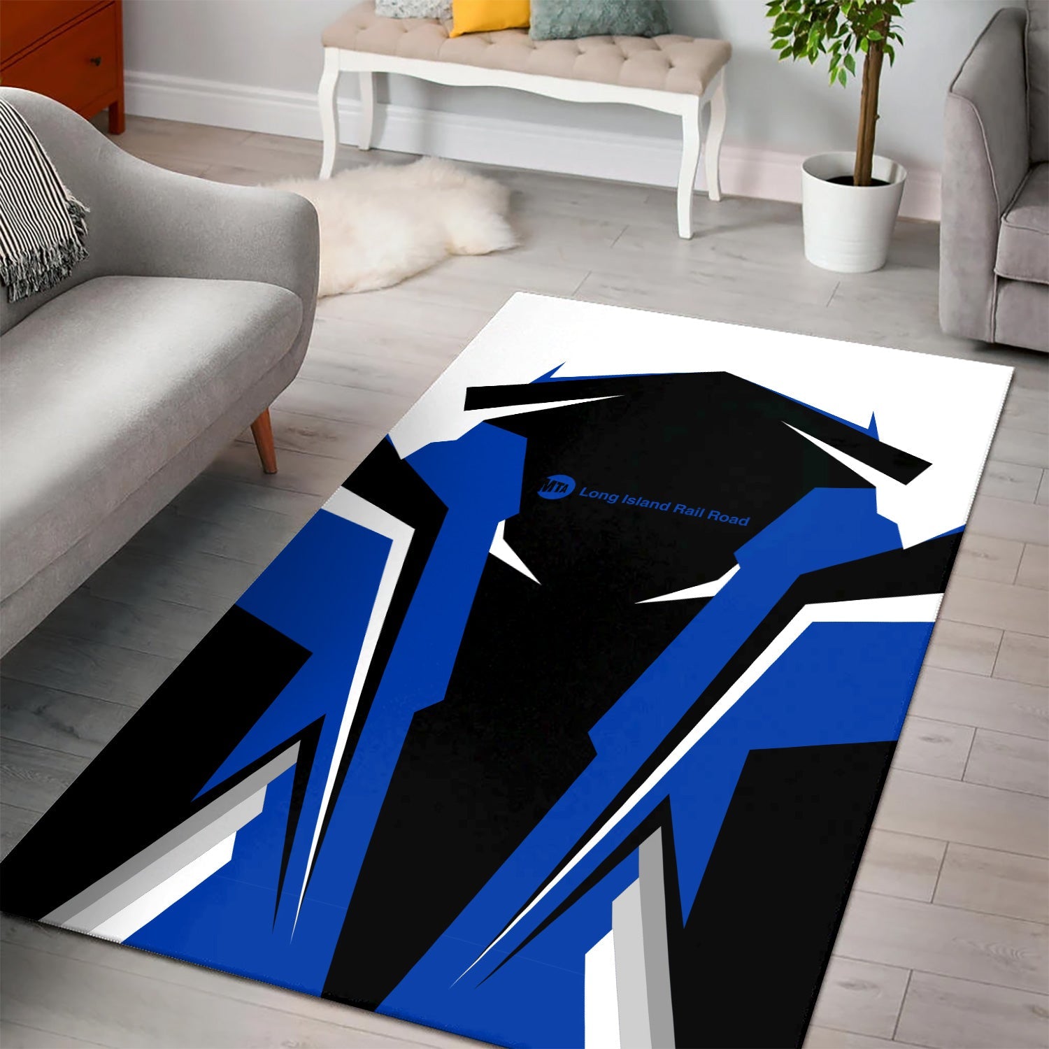 Railspirit Personalized Long Island Railroad Area Rug Strong Line Style  Train Area Rug Gift Idea For Train Lover