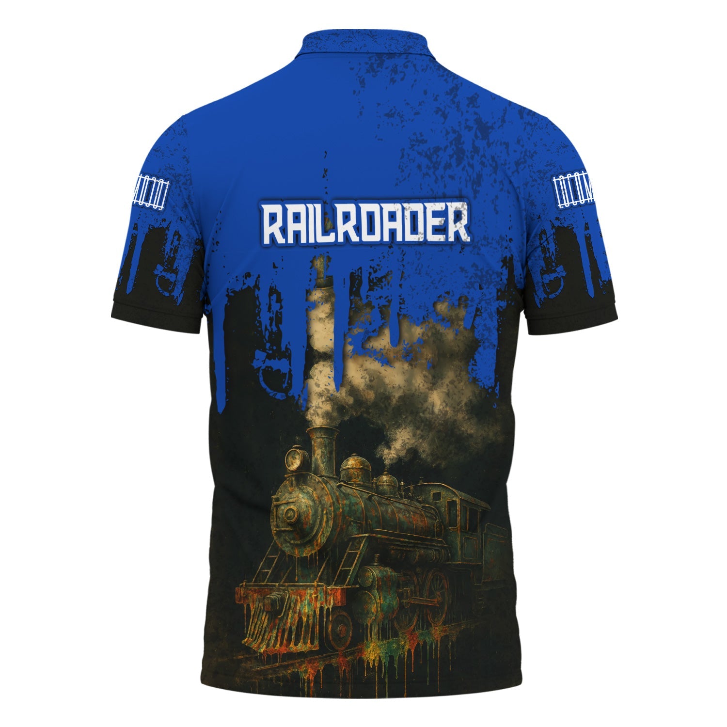 Railspirit Personalized Long Island Railroad Polo Shirt Vintage Train Art Style Shirt For Locomotive Fans