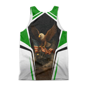 Railspirit Personalized Elgin Joliet And Eastern Railroad Men Tank Top American Eagle Vintage Train Shirt