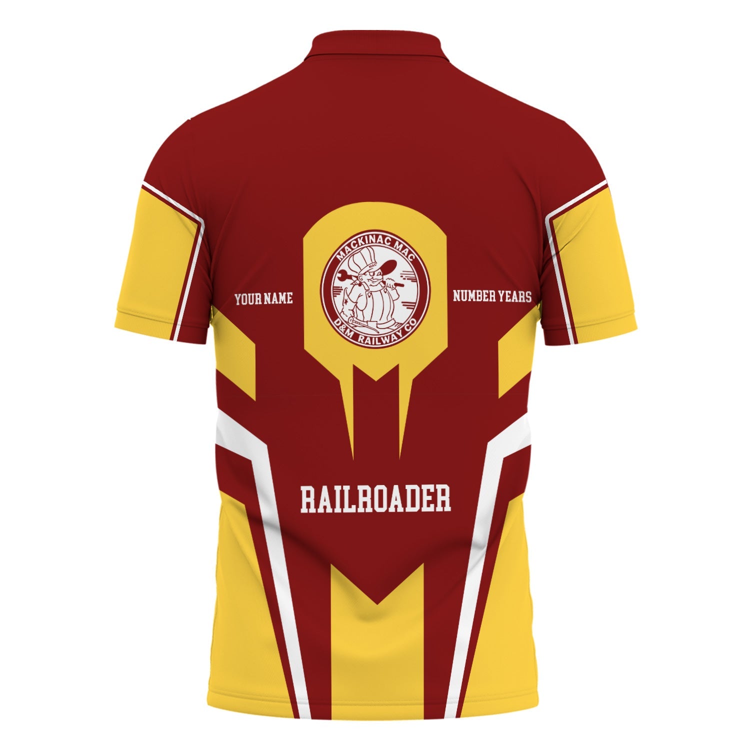 Railspirit Personalized Detroit & Mackinac Railroad Polo Shirt Custom Year Railroader Shirt Gift Idea For Train Lover