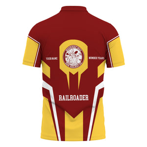 Railspirit Personalized Detroit & Mackinac Railroad Polo Shirt Custom Year Railroader Shirt Gift Idea For Train Lover