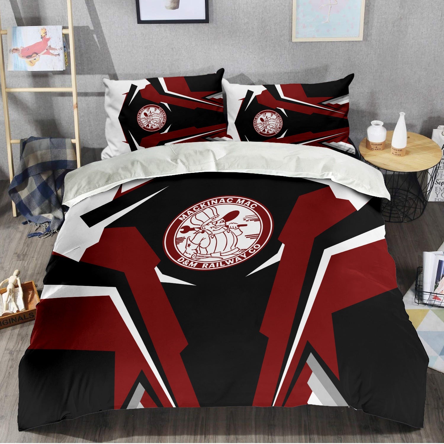 Railspirit Detroit & Mackinac Railroad Bedding Set Strong Line Style Bedding Set All Over Print