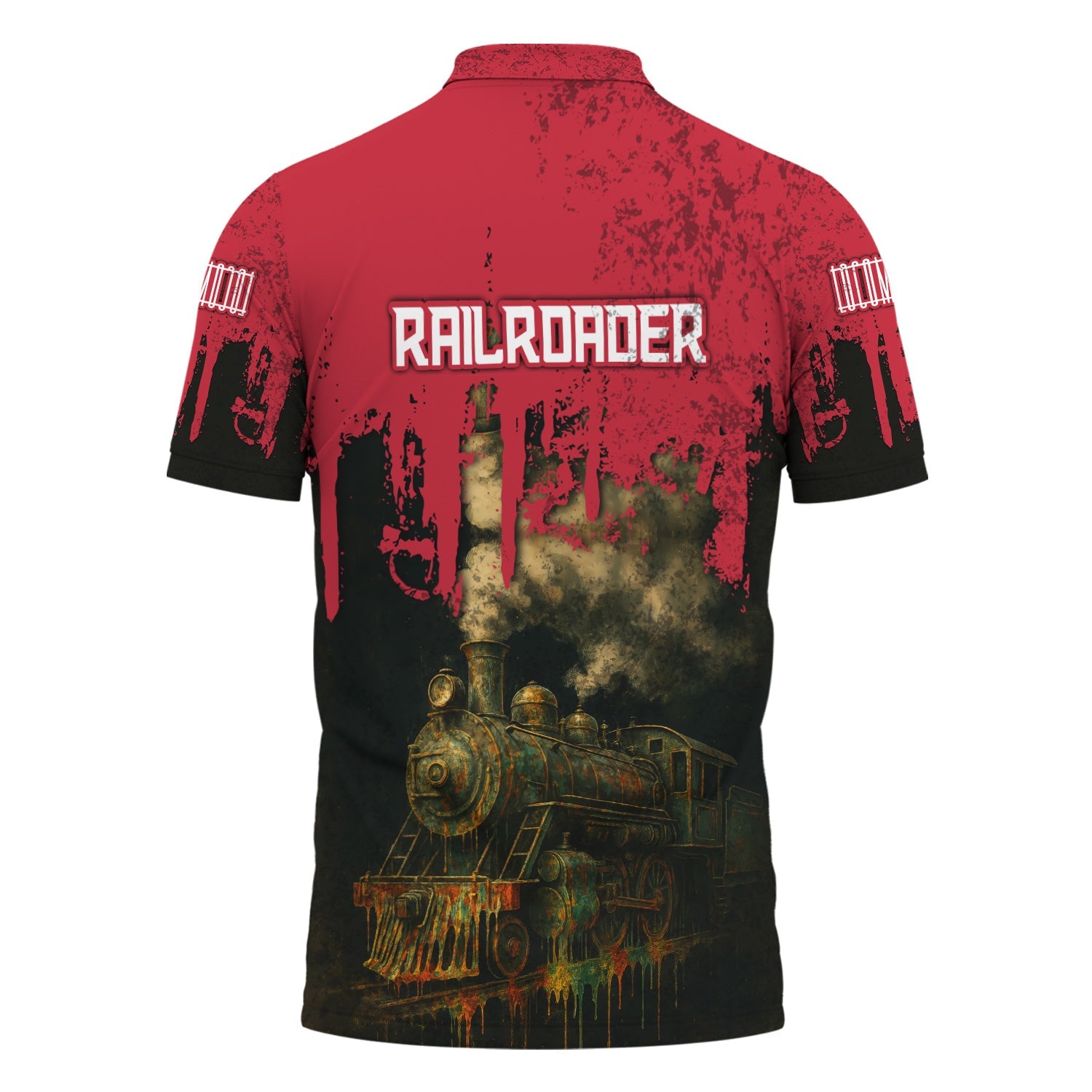 Railspirit Personalized Canadian Pacific Kansas City Polo Shirt Vintage Train Art Style CPKC Shirt For Locomotive Fans