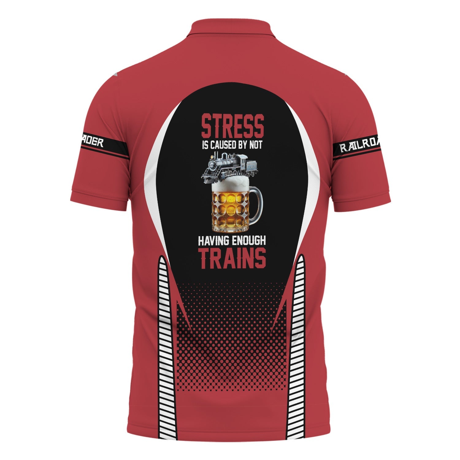 Railspirit Personalized Florida East Coast Railway Polo Shirt Stress Is Caused By Not Having Enough Trains Shirt All Over Print