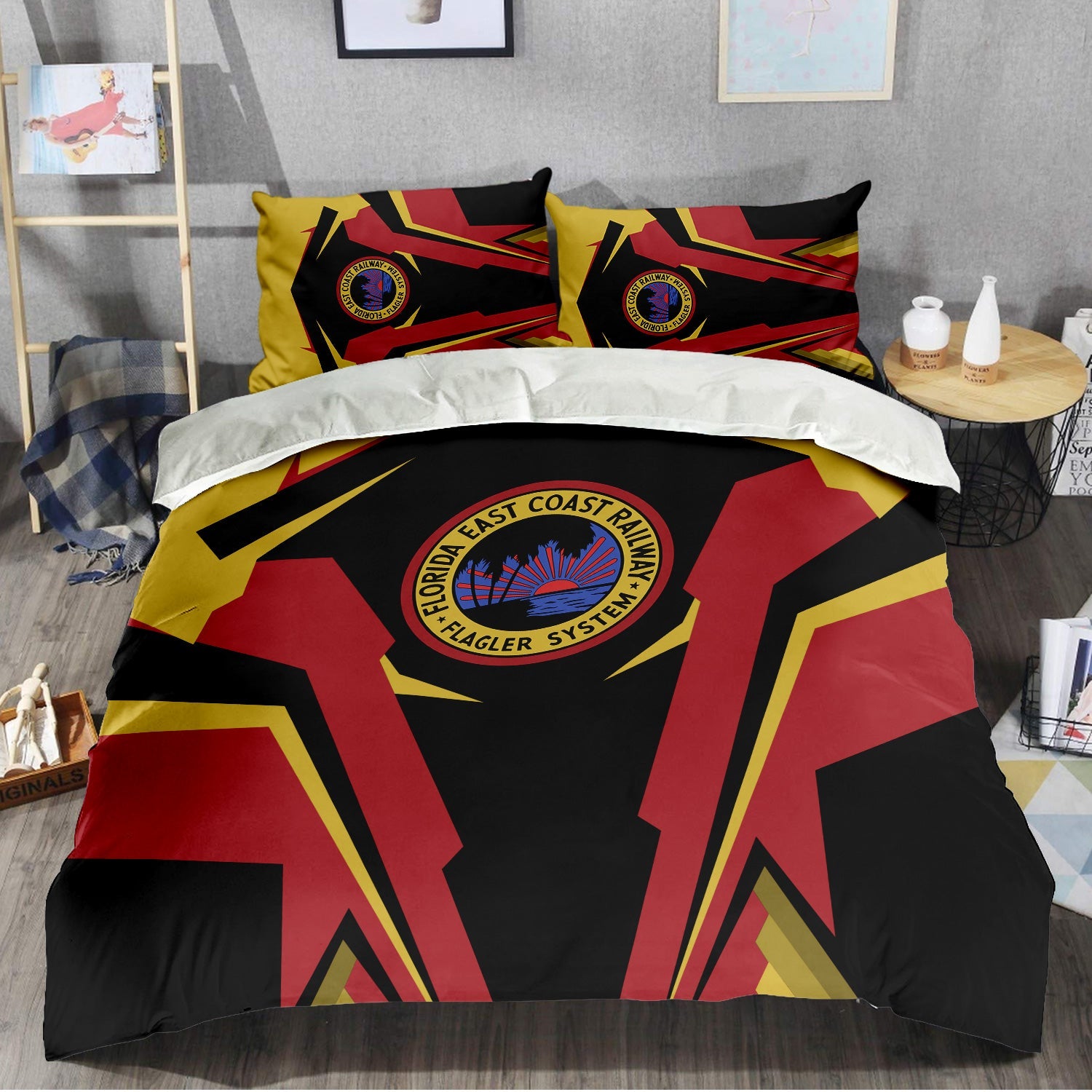 Railspirit Florida East Coast Railway Bedding Set Strong Line Style Bedding Set All Over Print