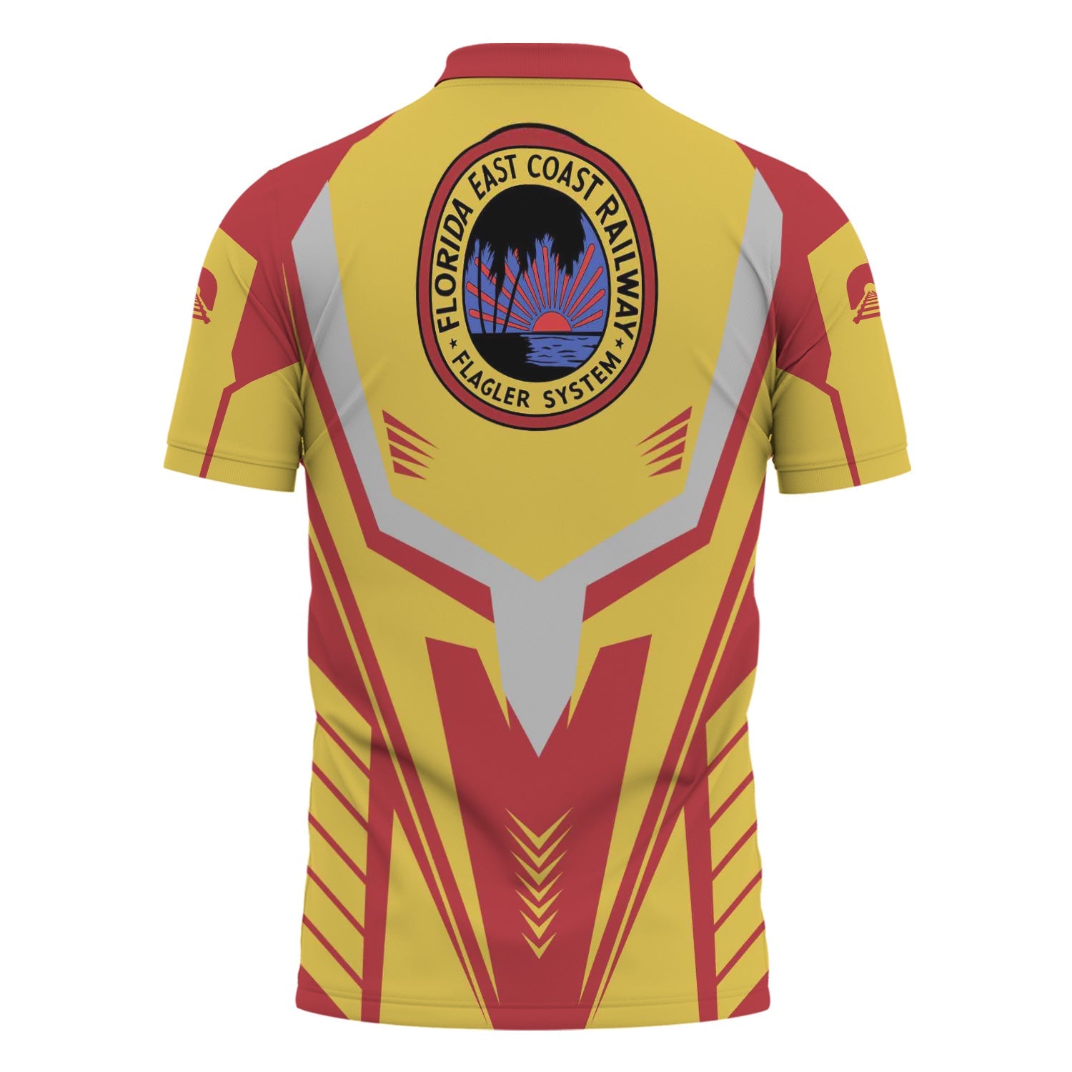 Railspirit Personalized Florida East Coast Railway Polo Shirt Workwear-Inspired with Custom Position Train Shirt