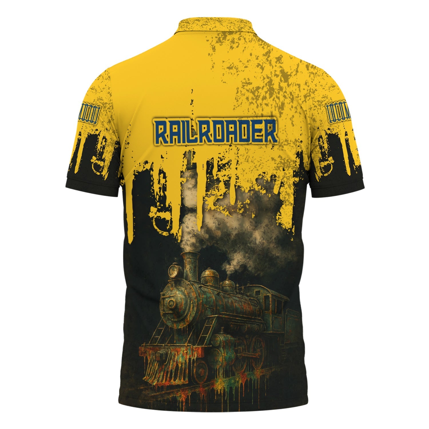 Railspirit Personalized Alaska Railroad Polo Shirt Vintage Train Art Style Shirt For Locomotive Fans