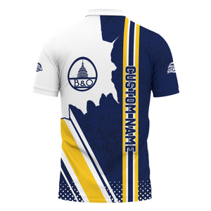Railspirit Personalized Baltimore and Ohio Railroad Polo Shirt B&O All Over Printed Unisex Shirt