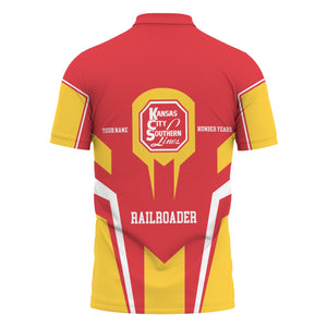 Railspirit Personalized Kansas City Southern Polo Shirt Custom Year Railroader Shirt Gift Idea For Train Lover