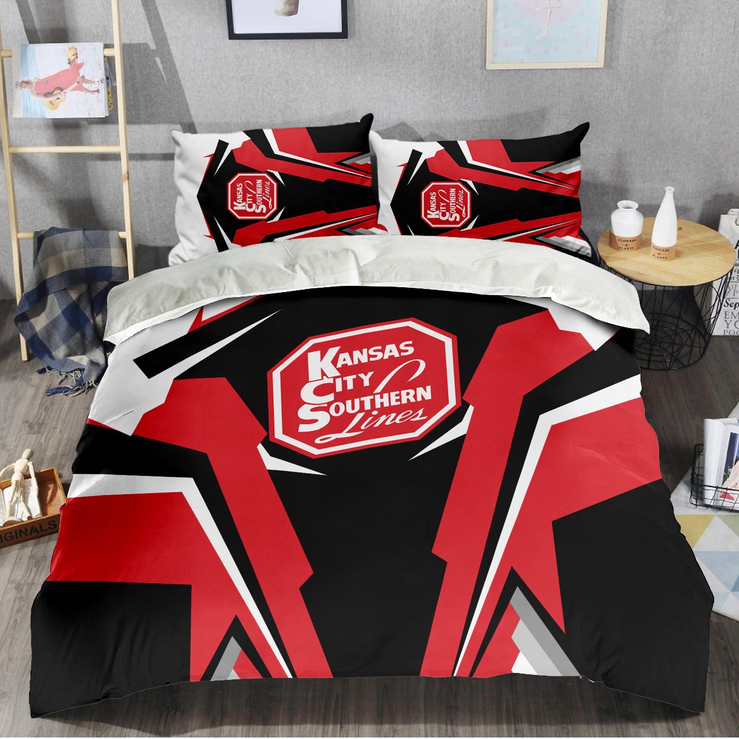 Railspirit Kansas City Southern Bedding Set Strong Line Style Bedding Set All Over Print