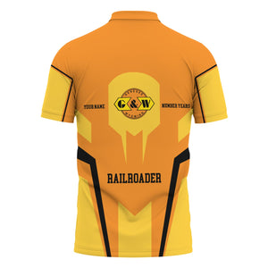 Railspirit Personalized Genesee & Wyoming Inc. Railroad Polo Shirt Custom Year Railroader Shirt Gift Idea For Train Lover