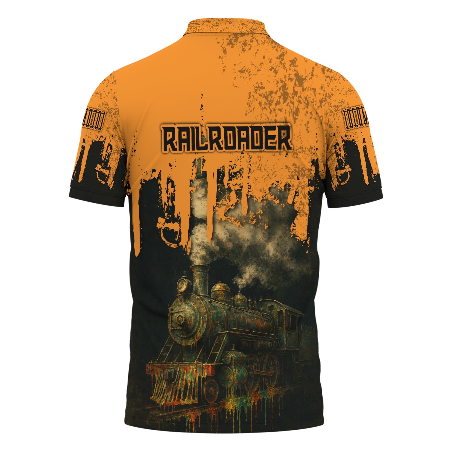 Railspirit Personalized Genesee & Wyoming Inc. Railroad Polo Shirt Vintage Train Art Style Shirt For Locomotive Fans