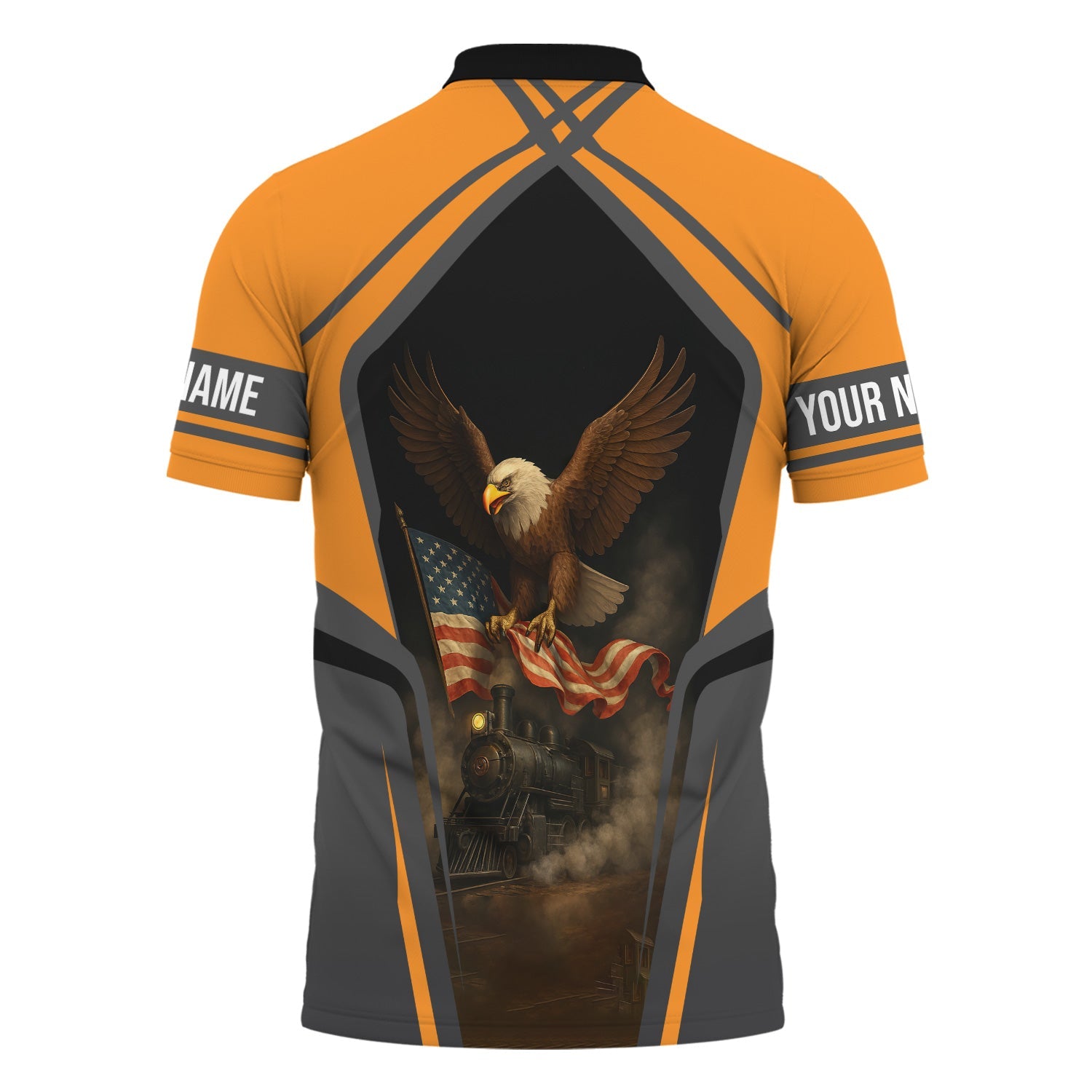 Railspirit Personalized Genesee & Wyoming Inc. Railroad Polo Shirt American Eagle Vintage Train Shirt