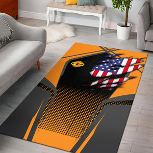 Railspirit Personalized Genesee & Wyoming Inc. Railroad Area Rug American Eagle Vintage Train Rug