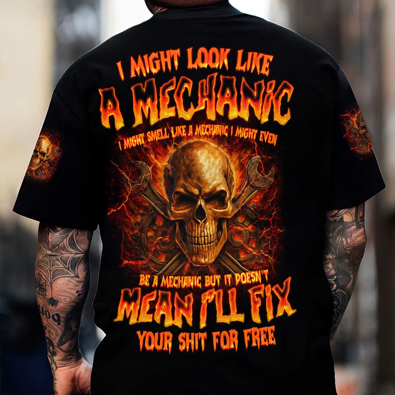 Mechanic Shirt I Might Look Like A Mechanic Shirt Flame Style All Over Print