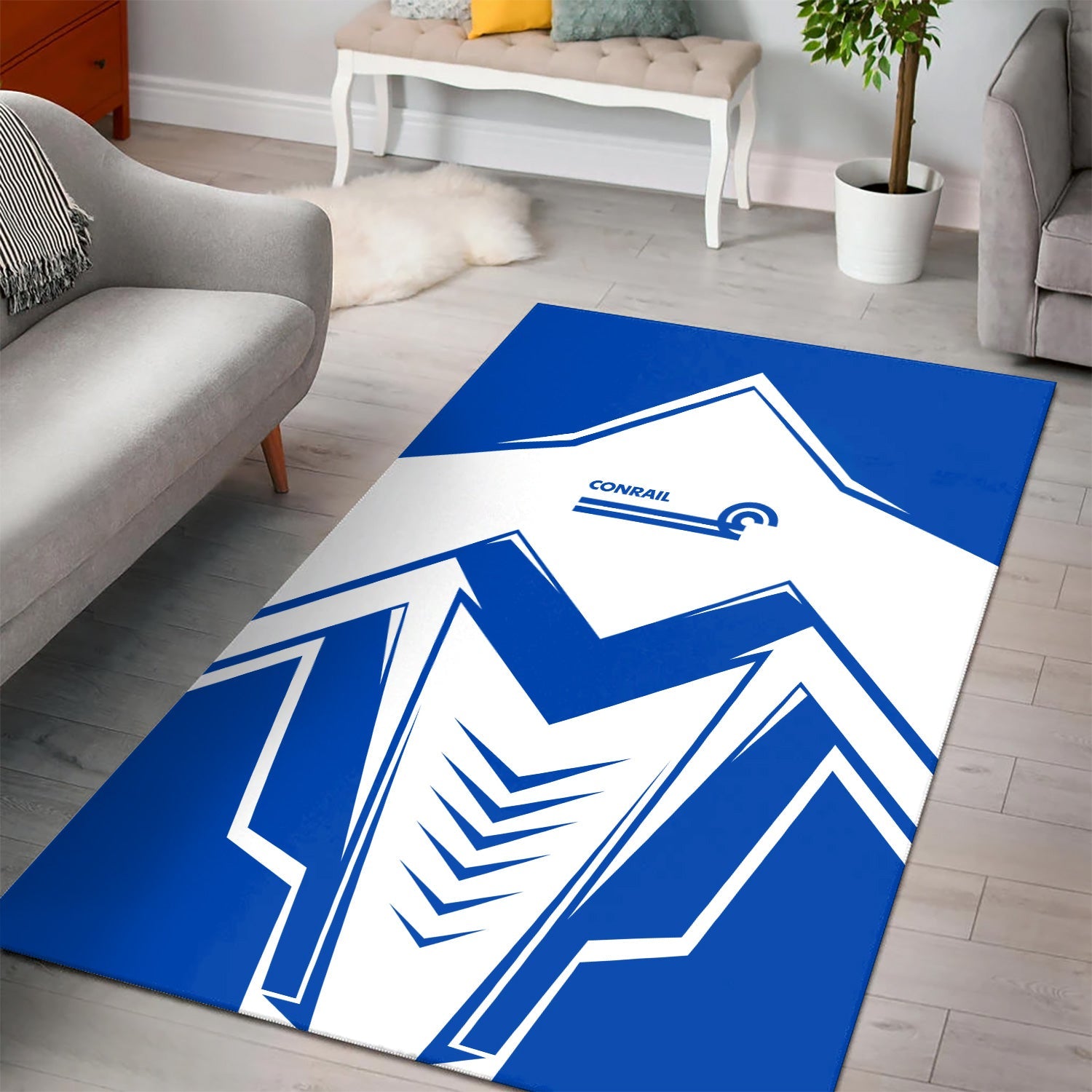 Railspirit Conrail Railroad Area Rug Railway Trainspotter Style Rug Gift Idea For Foamers