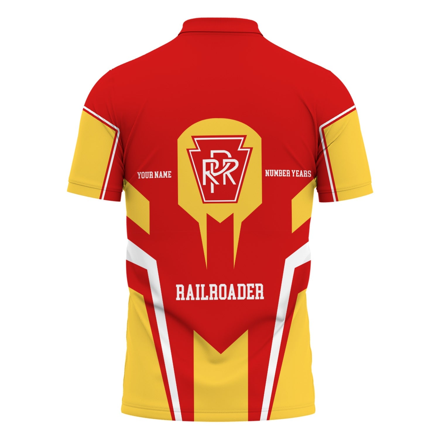 Railspirit Personalized Pennsylvania Railroad Polo Shirt Custom Year Railroader Shirt Gift Idea For Train Lover