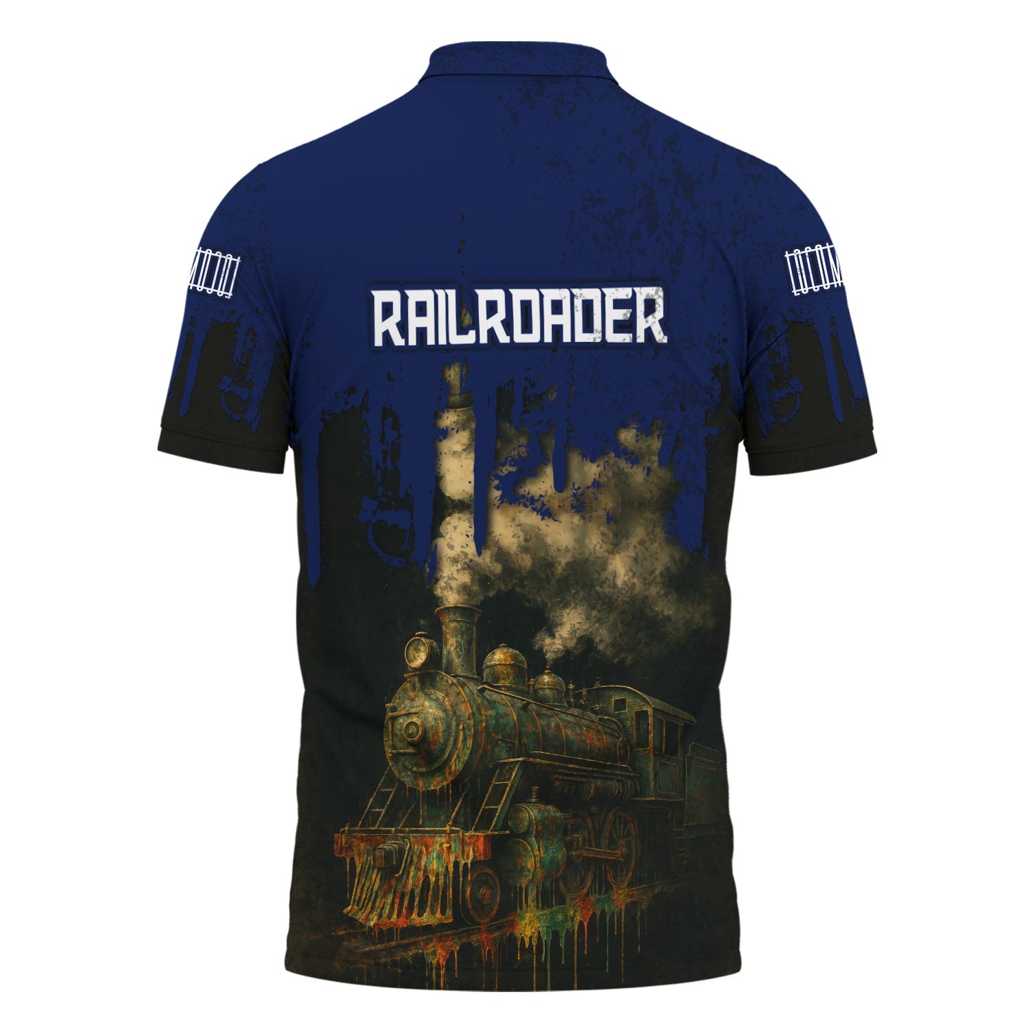 Railspirit Personalized Baltimore and Ohio Railroad Polo Shirt Vintage Train Art Style B&O Shirt For Locomotive Fans