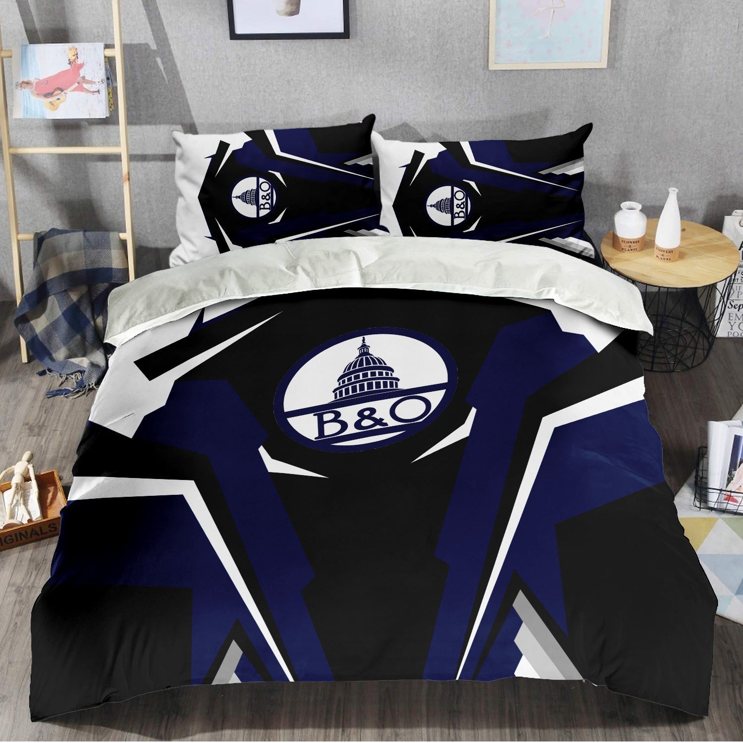 Railspirit Baltimore and Ohio Railroad Bedding Set Strong Line Style B&O Bedding Set All Over Print