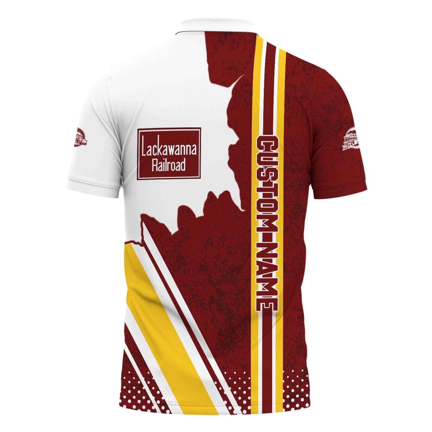 Railspirit Personalized Delaware, Lackawanna and Western Railroad Polo Shirt DL&W All Over Printed Unisex Shirt