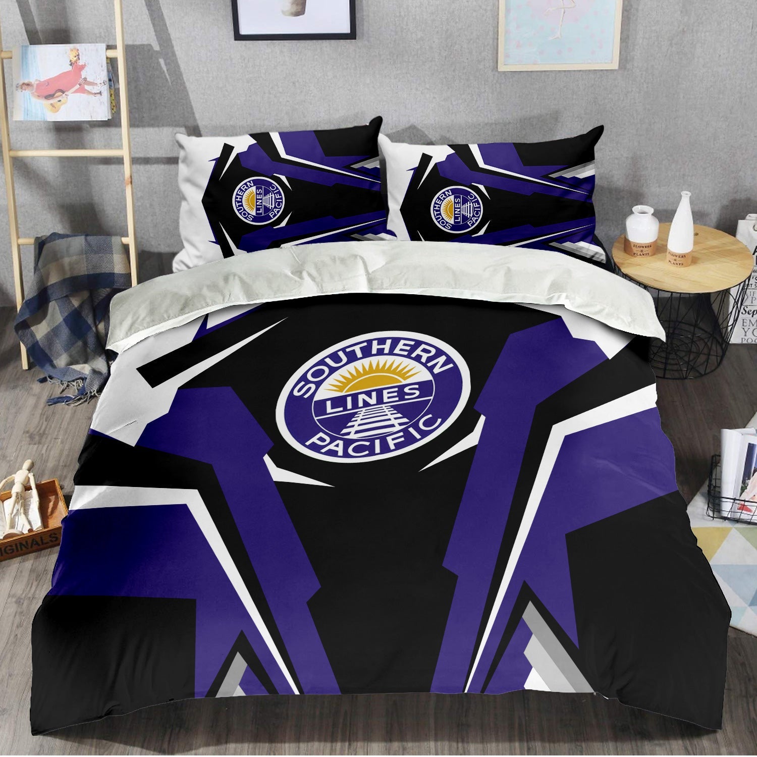 Railspirit Southern Pacific Railroad Bedding Set Strong Line Style Bedding Set All Over Print