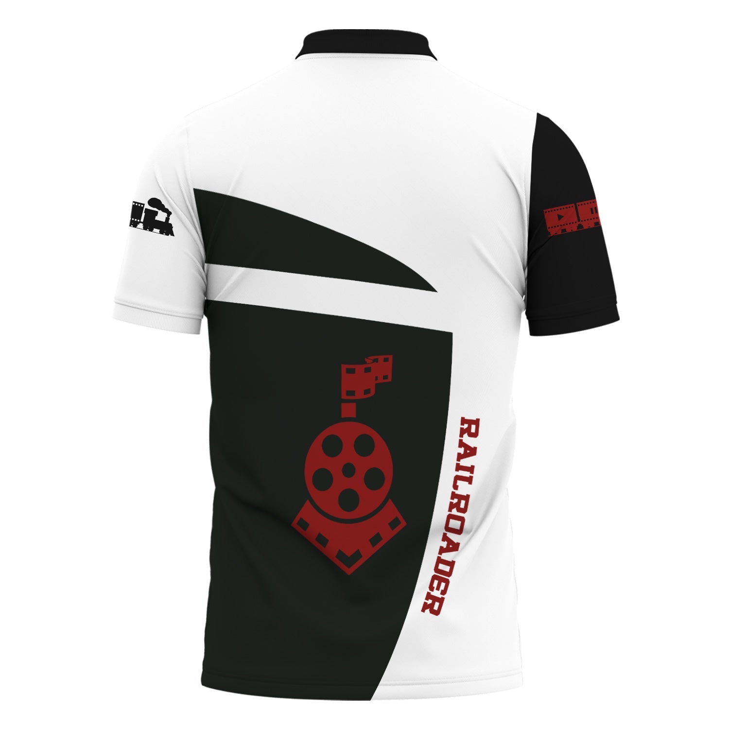 Railspirit Personalized Great Northern Railway Polo Shirt All Aboard Steam Train Movie Projector Style GNR Shirt